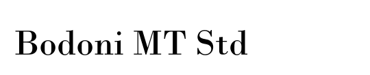 Bodoni MT Std