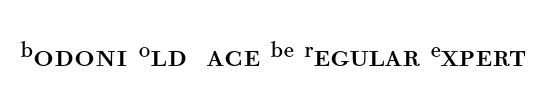 Bodoni Old Face BE