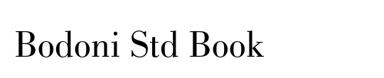 Bodoni MT Std