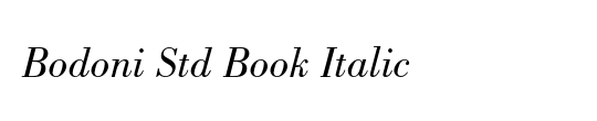 Bodoni Std Book