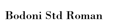 Bodoni Std Poster Compressed