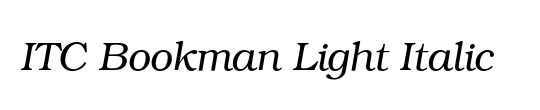 Bookman LT Medium