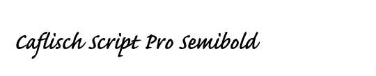 Caflisch Script Pro