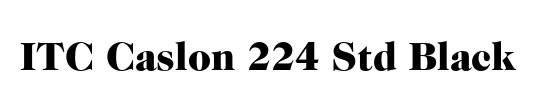 Caslon 224 LT Black