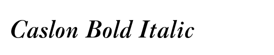 Caslon Italic