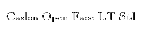 Caslon Open Face SSi