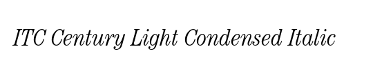 Century Light Condensed SSi