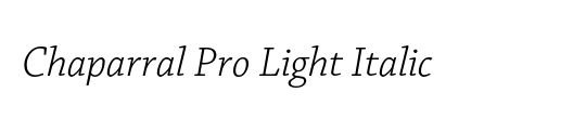 ChaparralProLightItalic