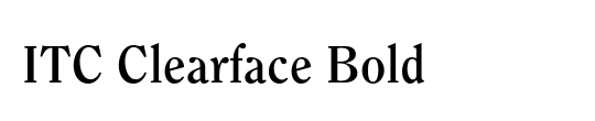 Clearface LT Bold