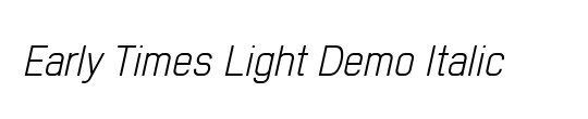 Early Times Light Demo