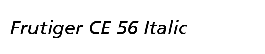 Frutiger CE 55 Roman