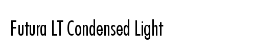 Futura LT CondensedLight