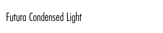 Futura LT CondensedLight