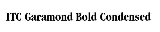 Garamond LT BookCondensed