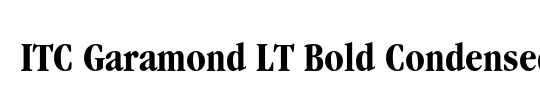 Garamond LT BookCondensed