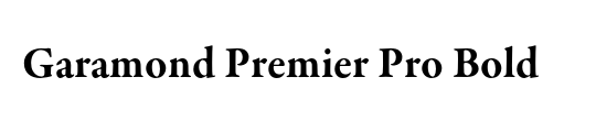 Garamond Premier Pro