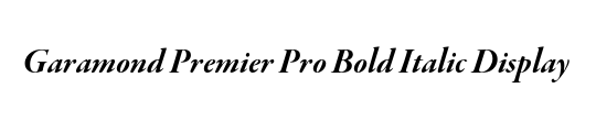 Garamond Premier Pro