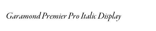 Garamond Premier Pro