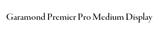 Garamond Premier Pro