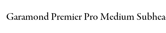 Garamond Premier Pro