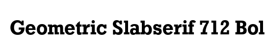 Geometric Slabserif 712