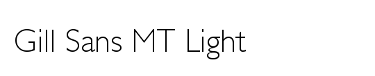 Gill Sans MT Light