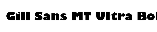 Gill Sans MT Ultra Bold Cond