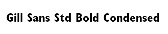 Gill Sans MT Ext Condensed Bold