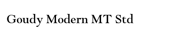 Goudy Modern MT Std