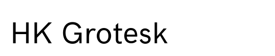 HK Grotesk