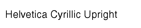 Helvetica Cyrillic