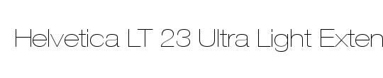 HelveticaNeue LT 23 UltLtEx