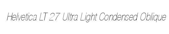 Helvetica LT CondensedLight
