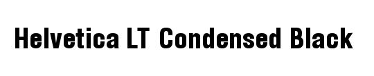 Helvetica LT CondensedBlack