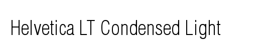 Helvetica LT CondensedLight