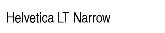 Helvetica Narrow