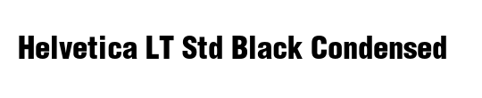 Helvetica LT CondensedBlack