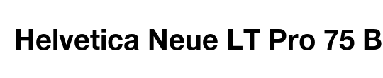 Helvetica Neue LT Pro