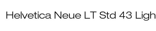 HelveticaNeue LT 43 LightEx