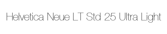 Helvetica Neue LT Std