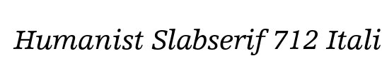 Humanist Slabserif 712