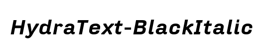 HydraText-BlackItalic