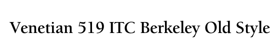 ITC Berkeley Oldstyle