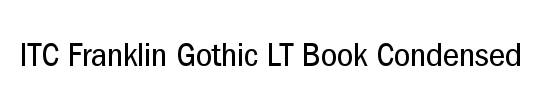 FranklinGothic LT Condensed