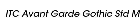 ITC Avant Garde Gothic Std