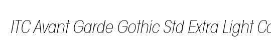 ITC Avant Garde Gothic Std