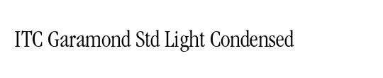 Garamond LT LightCondensed