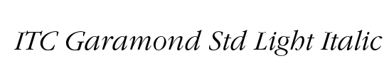 Garamond LT LightCondensed