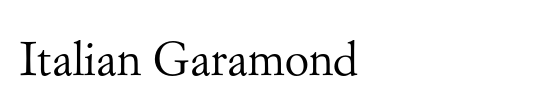 Italian Garamond