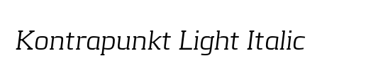 Kontrapunkt Light Italic